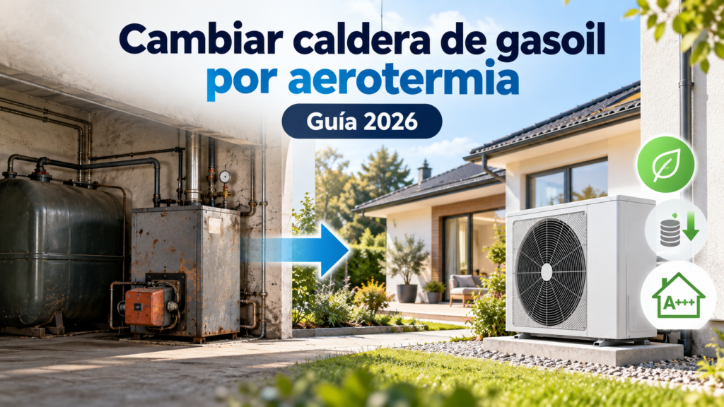 Cambio de caldera de gasoil por aerotermia en una vivienda, comparativa de ambos sistemas de calefacción